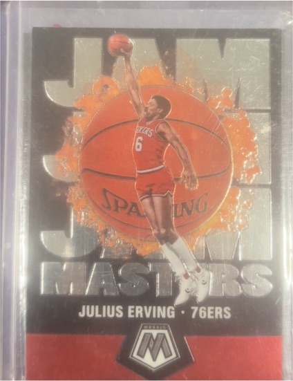 2019-20 Panini Mosaic #2 Julius Erving Jam Masters — front