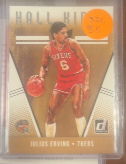 2018-19 Donruss Hall Kings #28 Julius Erving — front