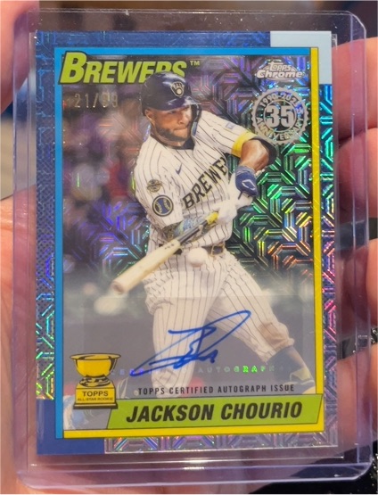2025 Topps Update 1990 Topps Chrome Silver Pack #U90C-35 Jackson Chourio — front