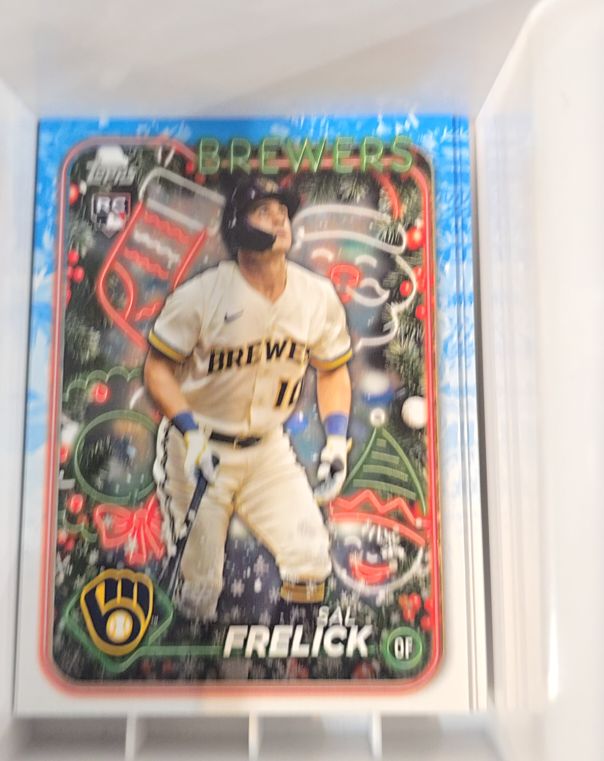 2024 Topps Holiday #H35 Sal Frelick Rookie Milwaukee Brewers — front