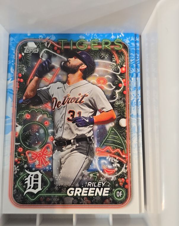 2024 Topps Holiday #H161 Riley Greene — front