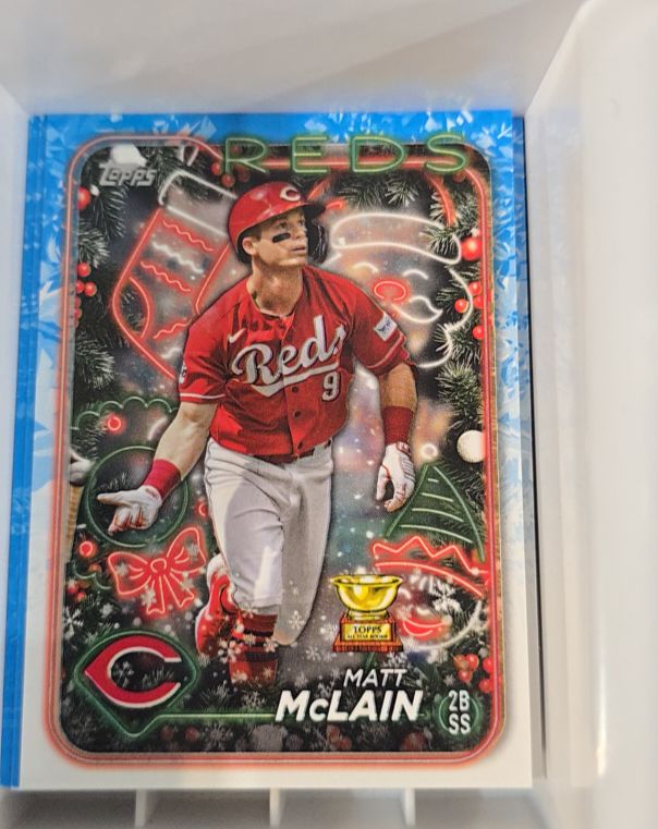 2024 Topps Holiday #H185 Matt McLain — front