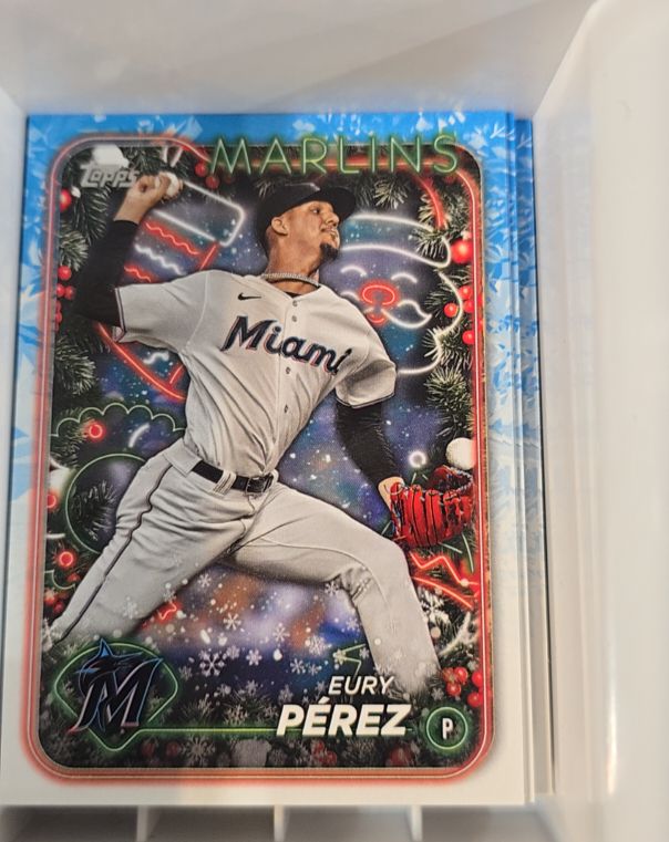 2024 Topps Holiday #H52 Eury Perez — front