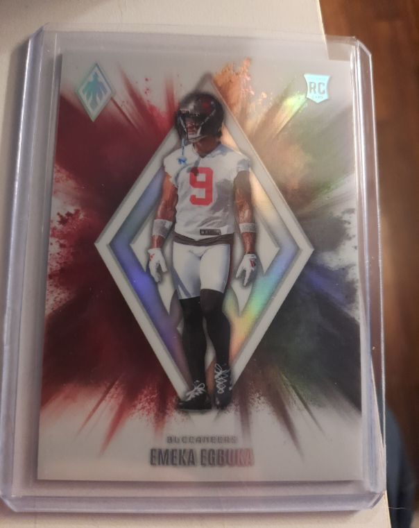 2025 Panini Phoenix #3 Emeka Egbuka Color Blast SSP Rookie — front