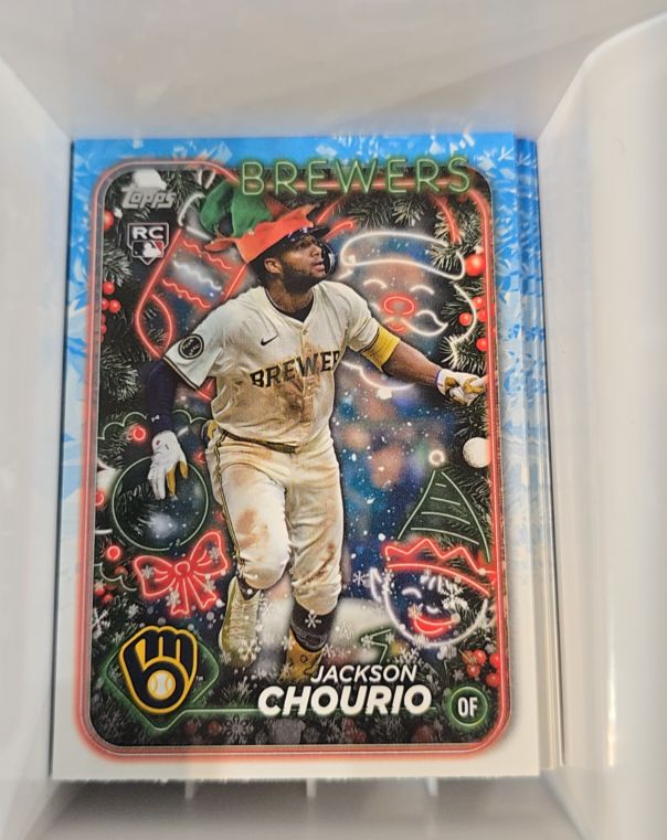 2024 Topps Holiday #H119 Jackson Chourio — front