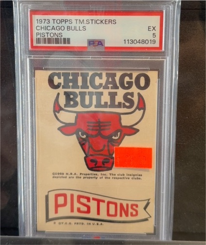 1973 Topps Team Stickers Chicago Bulls / Detroit Pistons — front