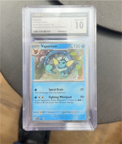 2025 Black Star Promos #168 Vaporeon — front