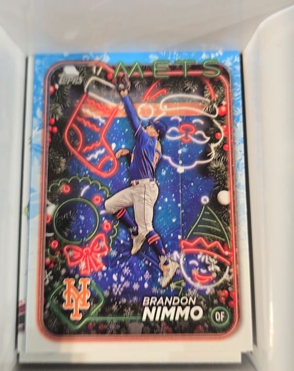 2024 Topps Holiday #H142 Brandon Nimmo — front