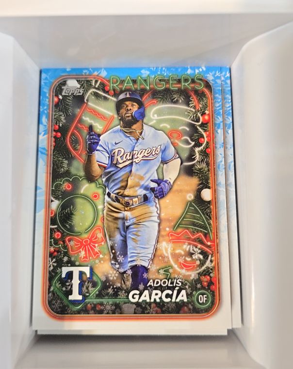 2024 Topps Holiday #H46 Adolis Garcia — front