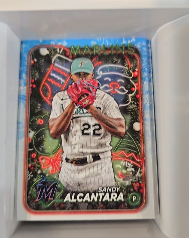 2024 Topps Holiday #H11 Sandy Alcantara — front