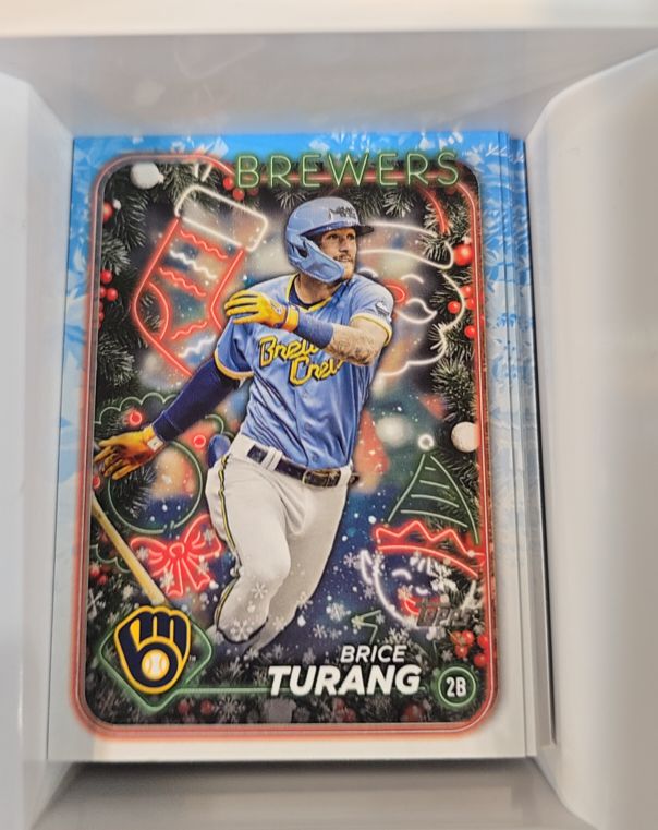 2024 Topps Holiday #H40 Brice Turang — front