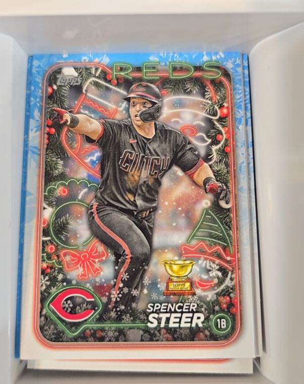 2024 Topps Holiday #H112 Spencer Steer — front