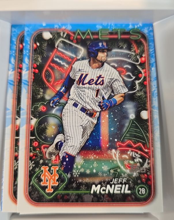 2024 Topps Holiday #H61 Jeff McNeil — front