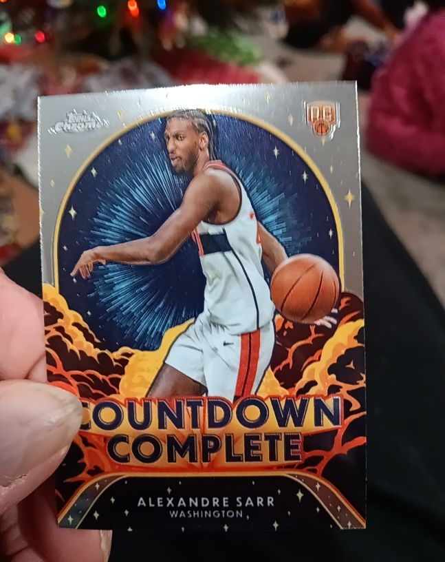 2025 Topps Chrome #CC-12 Alexandre Sarr Countdown Complete — front