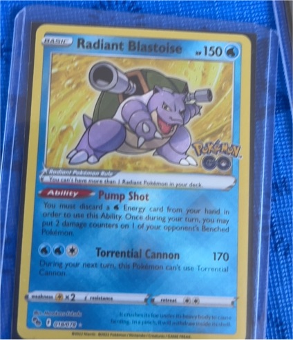 2022 Pokémon GO #018 Radiant Blastoise — front