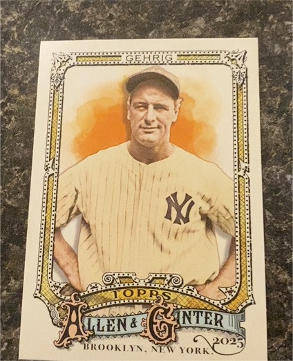 2025 Topps Allen & Ginter #6 Lou Gehrig — front