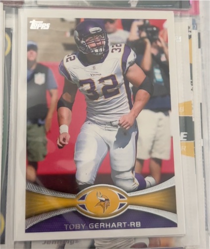 2012 Topps #291 Toby Gerhart Minnesota Vikings — front