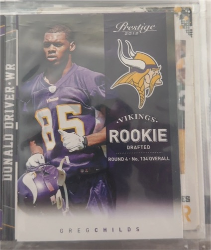 2012 Panini Prestige #259 Greg Childs Rookie Minnesota Vikings — front