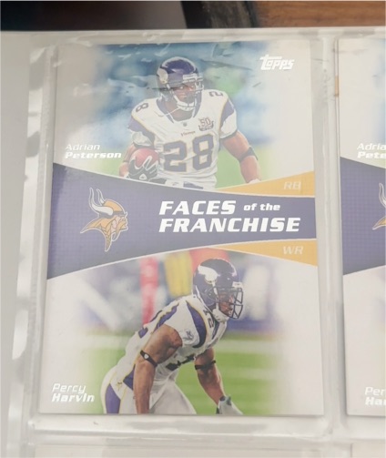 2011 Topps Faces of the Franchise #FF-PH Adrian Peterson, Percy Harvin — front