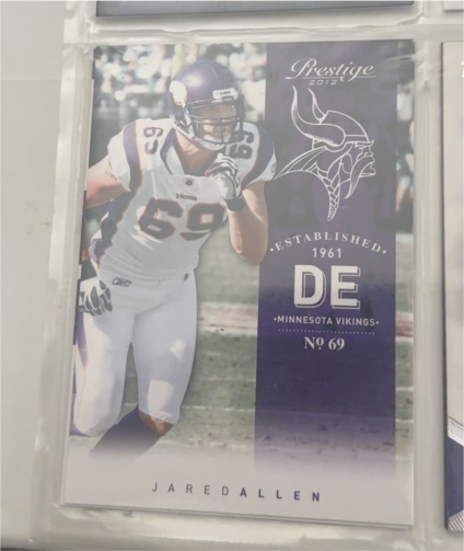 2012 Panini Prestige #102 Jared Allen Minnesota Vikings — front