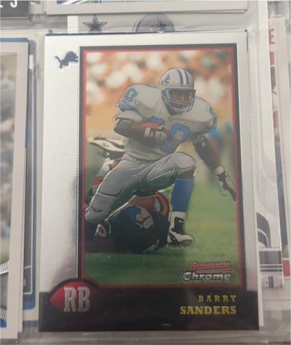 1998 Bowman Chrome #120 Barry Sanders — front
