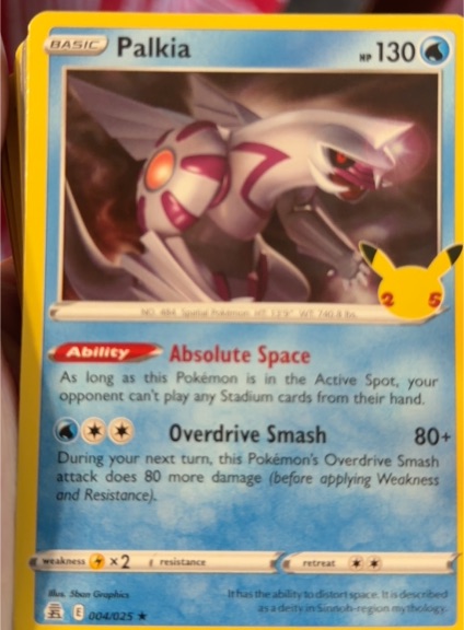 2021 Pokemon Celebrations #004 Palkia — front