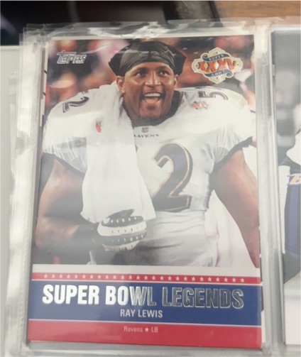 2011 Topps #SBL-XXXV Ray Lewis Super Bowl Legends — front
