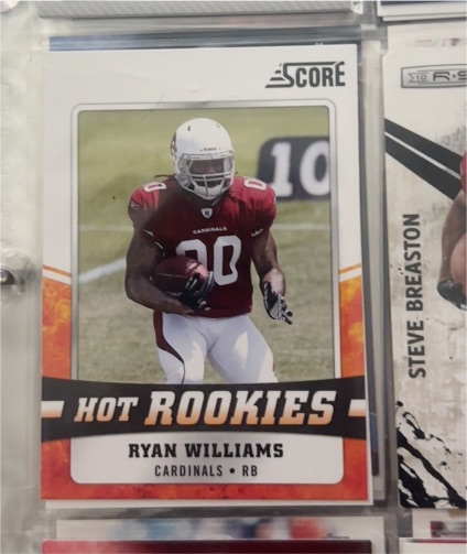 2011 Score Hot Rookies Ryan Williams — front