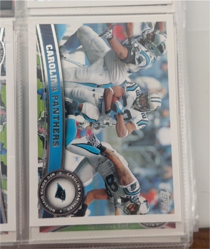 2011 Topps #199 Carolina Panthers Jonathan Stewart/Jeremy Shockey — front