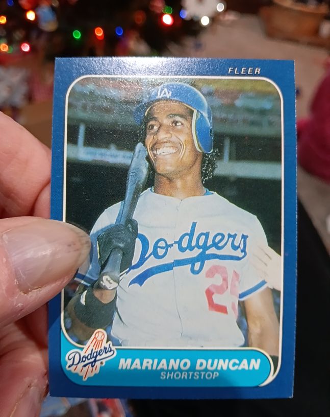 1986 Fleer #129 Mariano Duncan — front