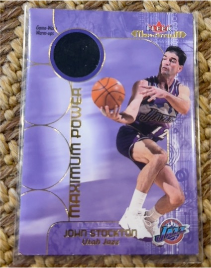 2001-02 Fleer Maximum Power Warm-Ups #5 John Stockton — front