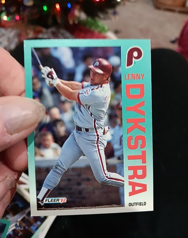 1992 Fleer #529 Lenny Dykstra — front