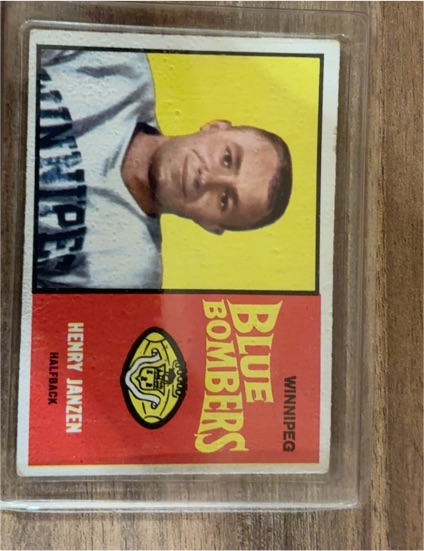 1964 Topps CFL #80 Henry Janzen Winnipeg Blue Bombers — front
