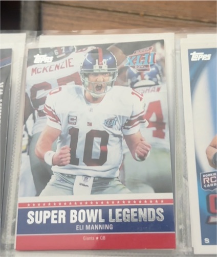 2011 Topps Super Bowl Legends Eli Manning — front