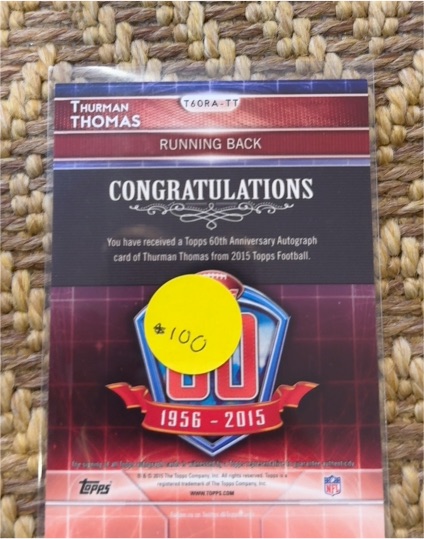 2015 Topps 60th Anniversary #T60A-TT Thurman Thomas — front