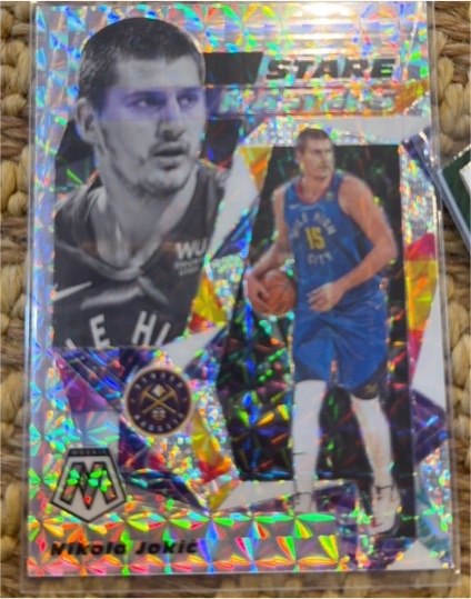 2019-20 Panini Mosaic #16 Nikola Jokic Stare Masters Silver Prizm — front