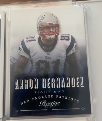 2013 Panini Prestige #118 Aaron Hernandez — front