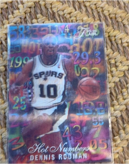 1995-96 Flair Hot Numbers #13 Dennis Rodman — front
