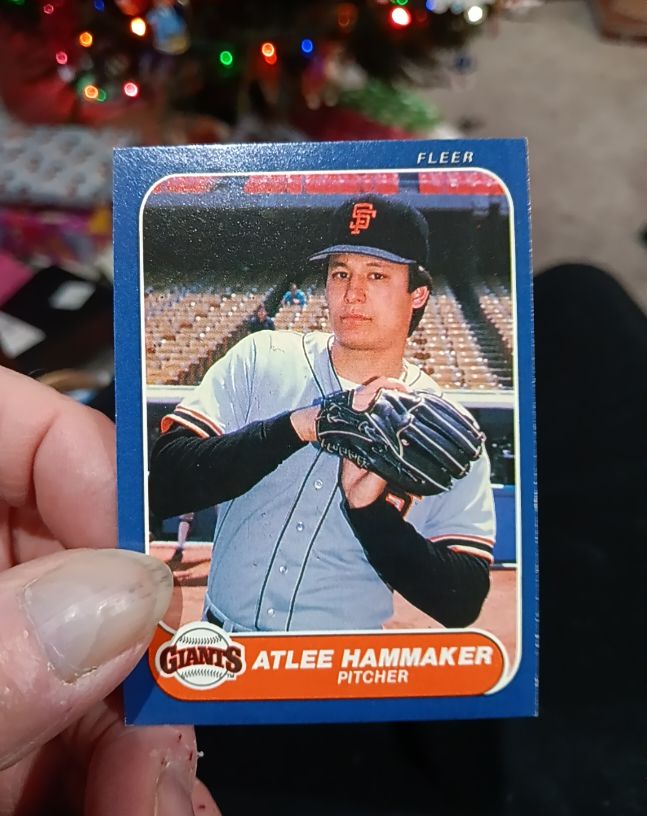 1986 Fleer #544 Atlee Hammaker — front