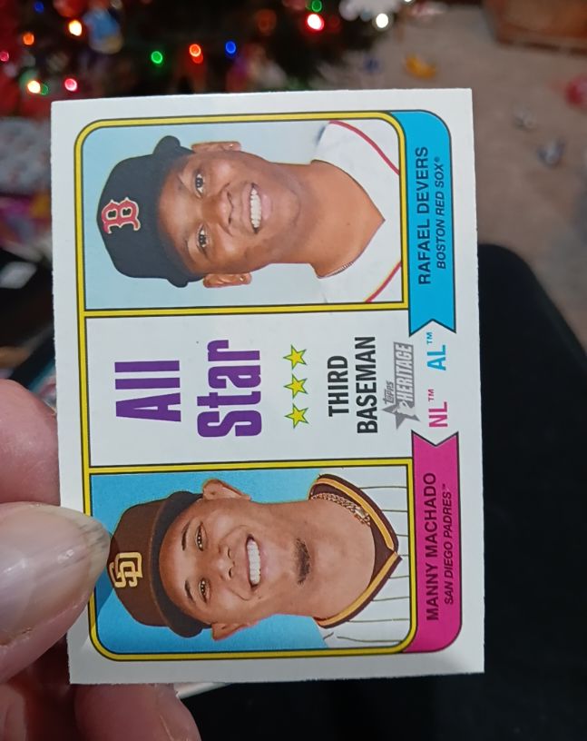 2023 Topps Heritage #334 Manny Machado / Rafael Devers — front