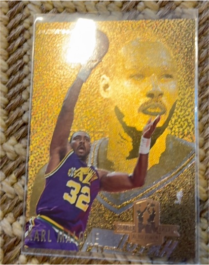 1994-95 Fleer #2 Karl Malone Career Achievement Award — front