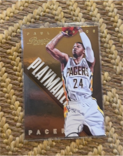2014-15 Panini Prestige Playmakers #24 Paul George — front