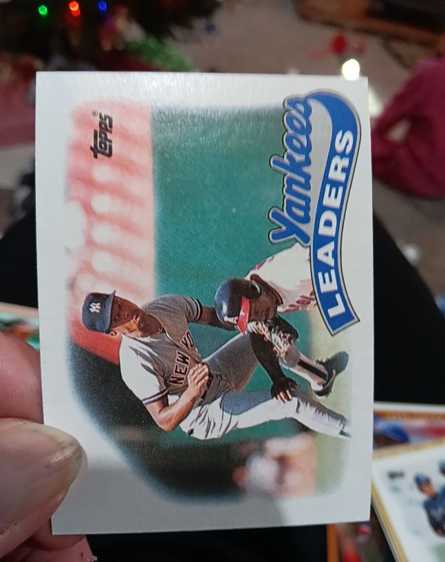 1989 Topps #519 Yankees Leaders Willie Randolph — front