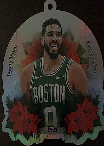 2025 Topps Holiday #DCO-JT Jayson Tatum Die-Cut Ornament Boston Celtics — front