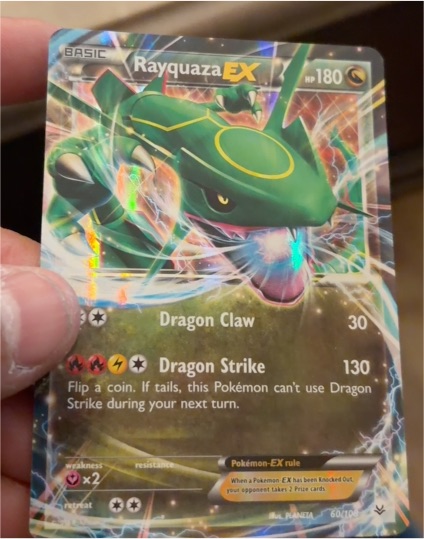 2015 Pokémon XY Roaring Skies #60 Rayquaza EX — front