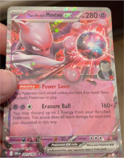 2025 Pokémon SV10: Destined Rivals #081 Team Rocket's Mewtwo ex — front