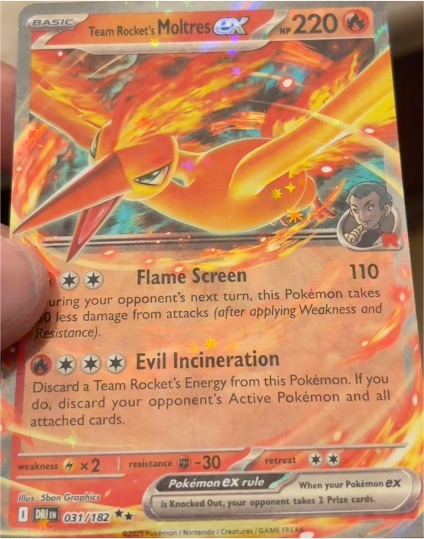 2022 Pokémon SV10: Destined Rivals #031 Team Rocket's Moltres ex — front