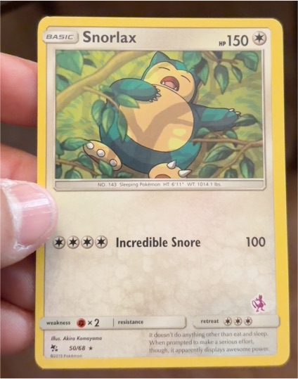 2019 Pokémon Hidden Fates #50 Snorlax — front