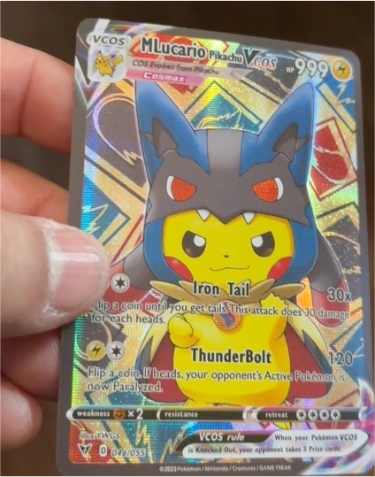 2023 Custom Fan Art #046 MLucario Pikachu VCOS — front