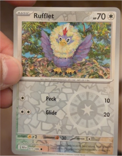 2025 Pokémon SV: Black Bolt #077 Rufflet — front